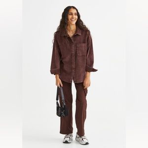 H&M Oversized Corduroy Shirt Size S